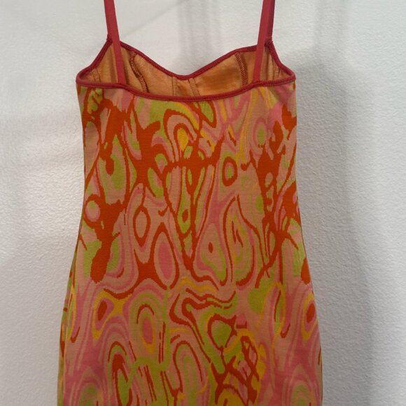 Zara mini dress orange green ligh pink - Picture 2 of 2